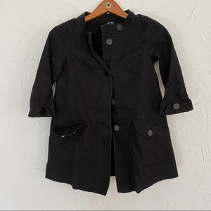 H&M Black 3/4 sleeve peacoat